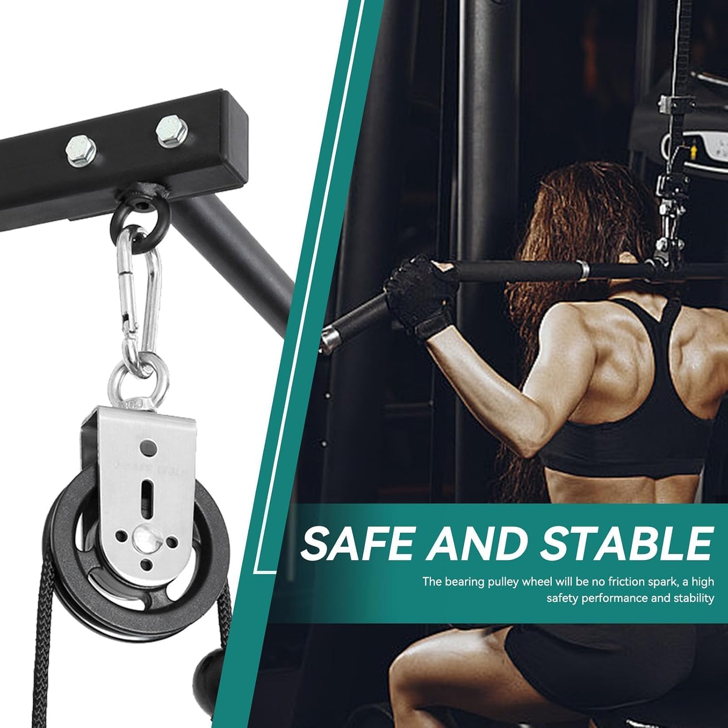 Gym Pulley Wheel, 10 PCS 95 Mm Universal Exercise Replacement Pulleys Nylon Bearing Gym Pulley Wheel Weight Cable Pulley System for Home Gym Cable Machine