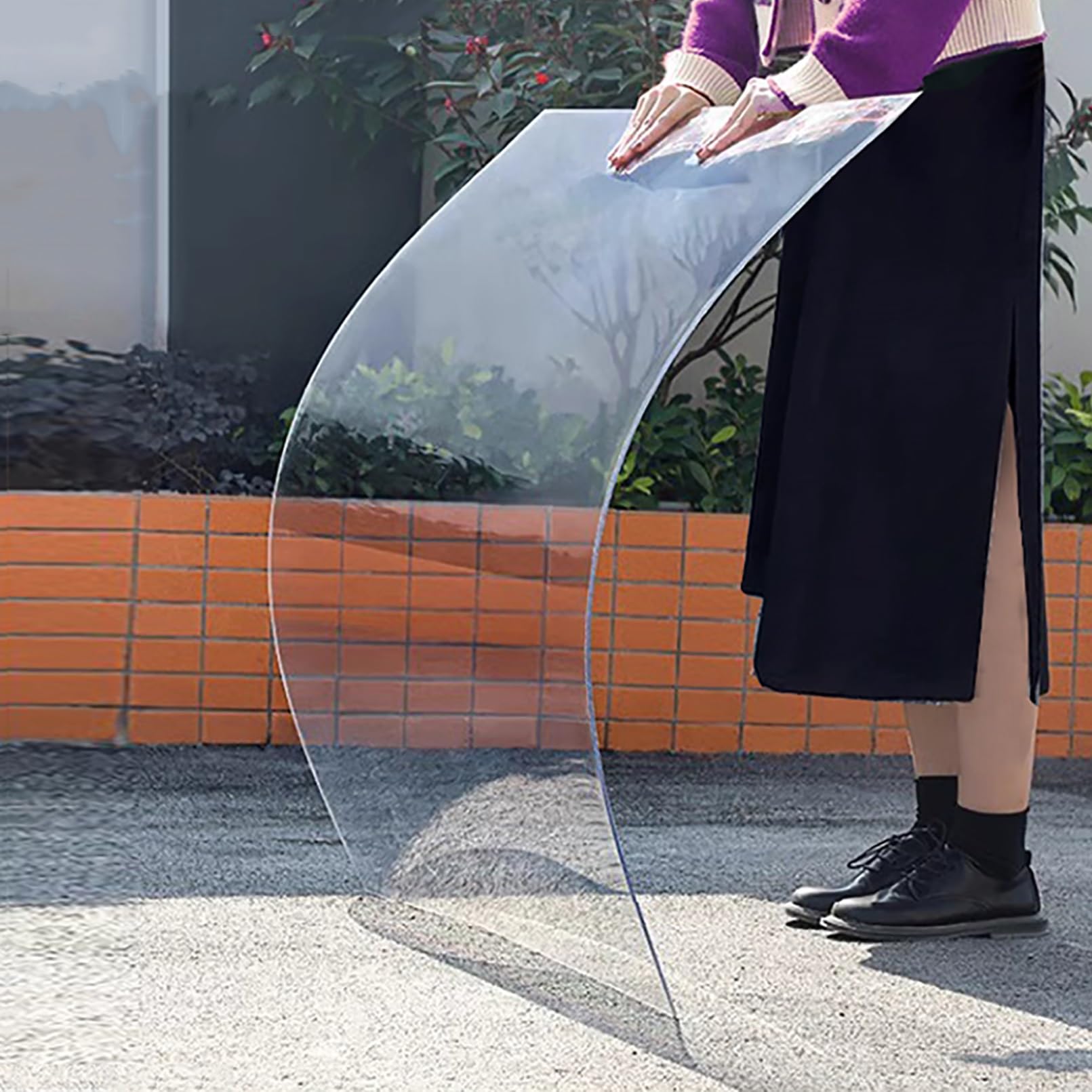 Placas De Policarbonato Transparente, Lámina De Invernadero 1mm, Hoja Tejados Acrílico Exterior, Para Toldos De Invernadero, Cocheras, Solarios Y Cerramientos Paneles De Repuesto(1.22x3m/4x9.84ft)