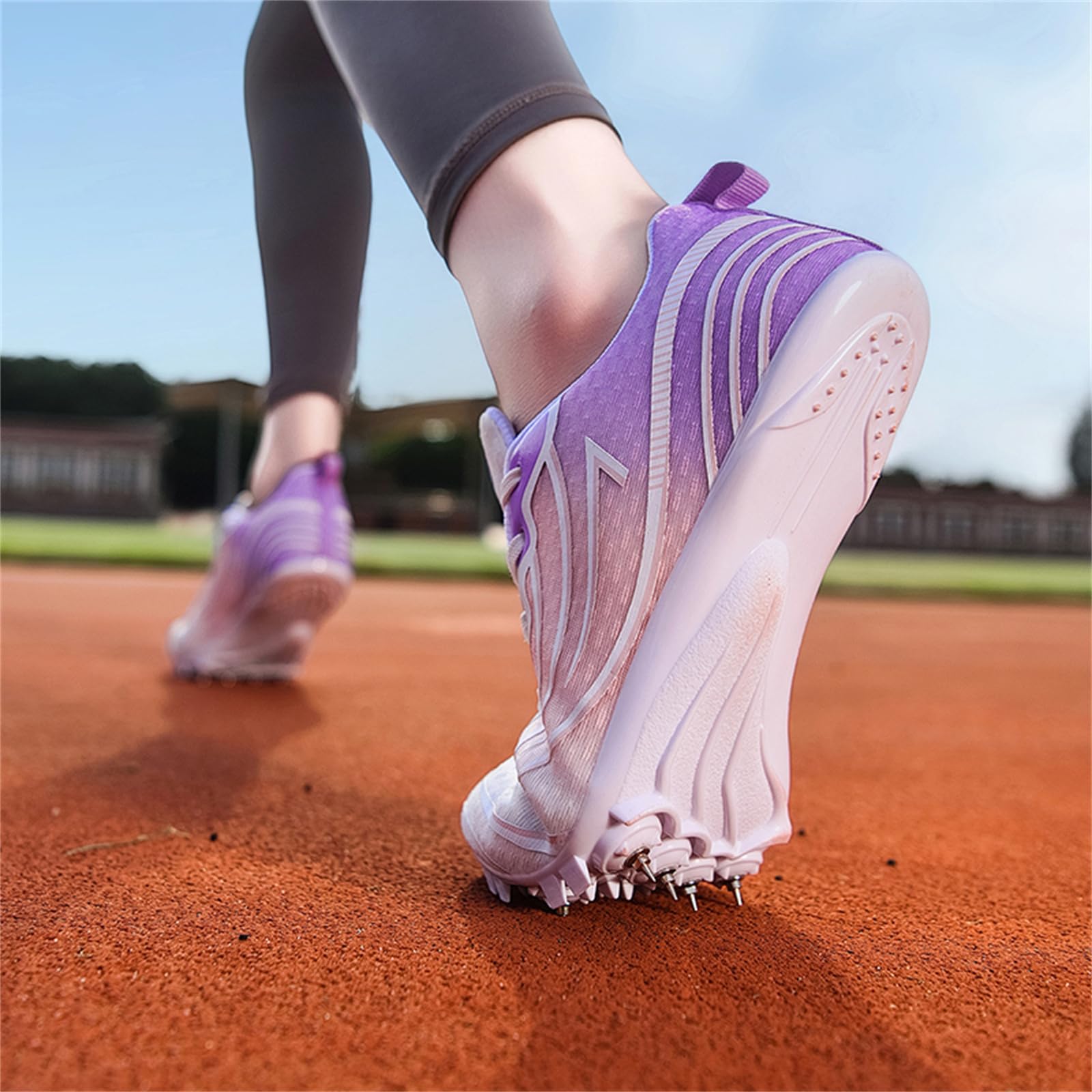 Chaussures À Pointes pour Femmes Baskets De Course pour Sprint Saut Athlétisme Athlétisme