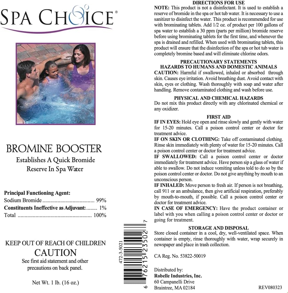 SpaChoice 1-Pound 2-Pack Premium Bromine Booster, Sodium Bromide for Hot Tub, Made in USA - Image 4