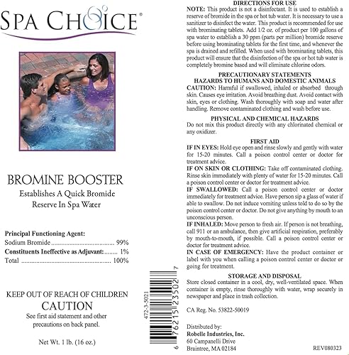 Miniatura 8 de Spa Choice 472-3-5021-02 - Potenciador de bromuro de sodio y bromo para jacuzzis y spas, 1 libra, paquete de 2