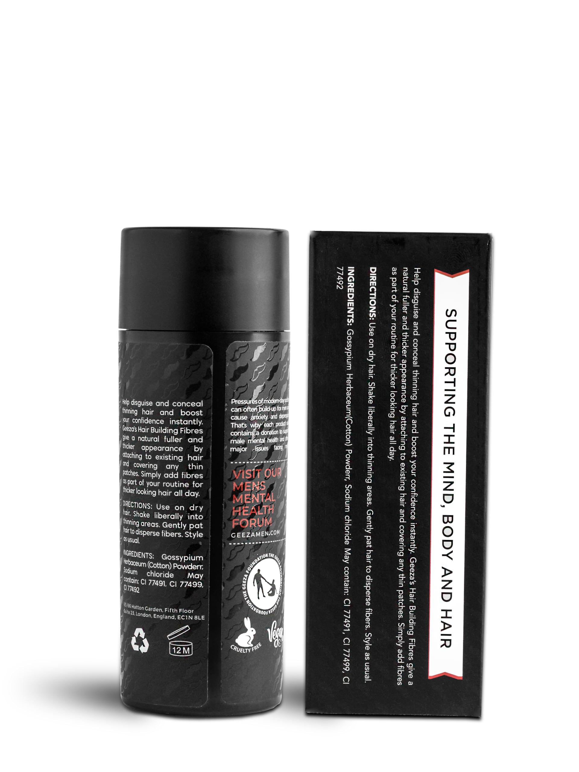 Geeza Hair Building Fibres, Hair Loss Concealer for Thinning Hair, Hairline Enhancer - Image 2
