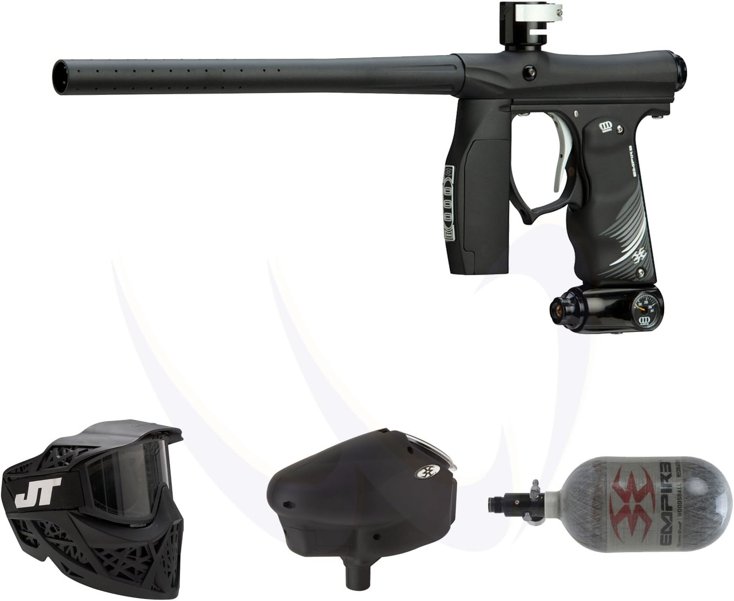 Empire Invert Mini Dust Black Paintball Marker Gun JT HALO 68ci Combo