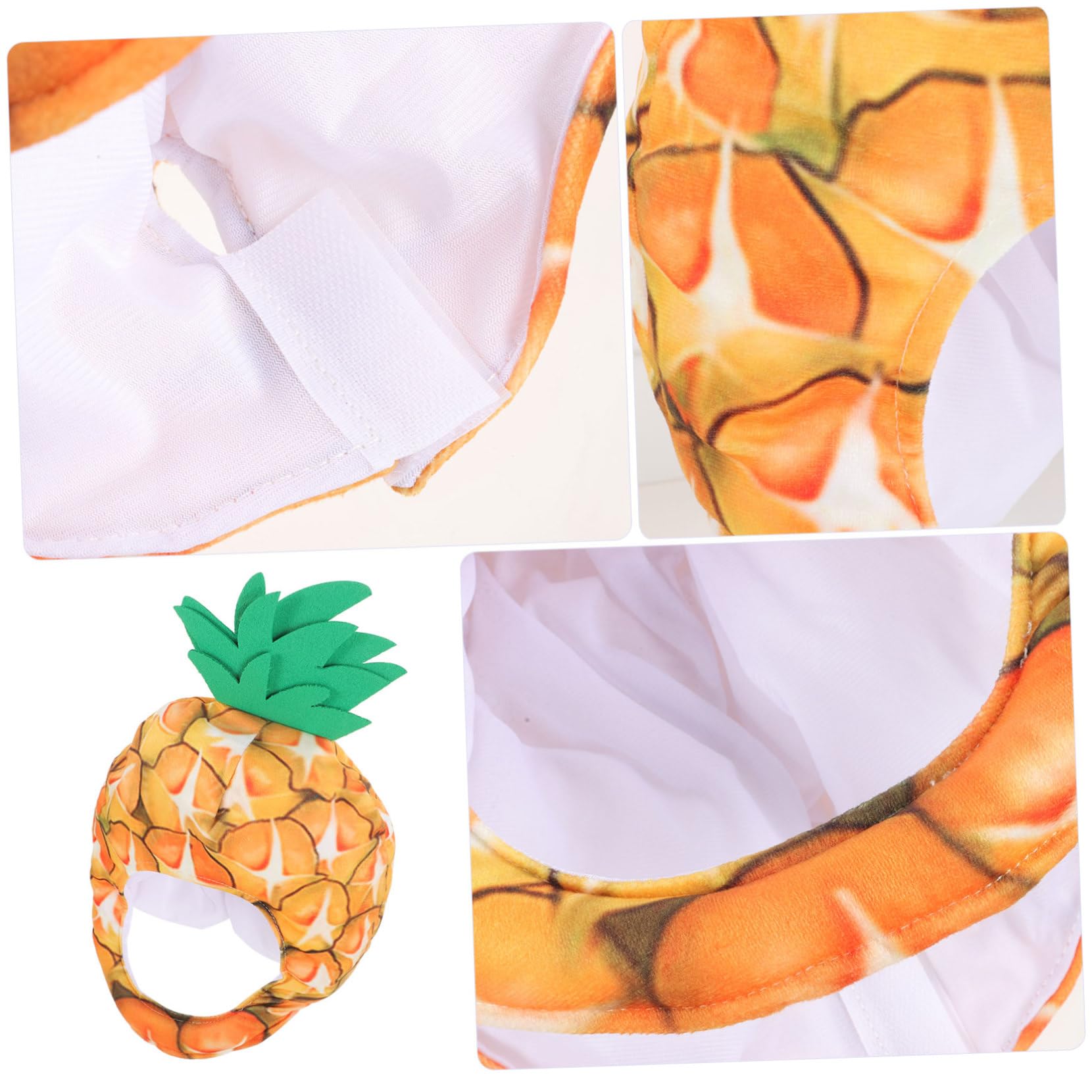 Sombrero de Piña de Peluche Amarillo para Fotos y Fiesta | Pp Algodón, Diseño de Fruta Forma de Piña, Talla Infantil, Obsequio para Cumpleaños