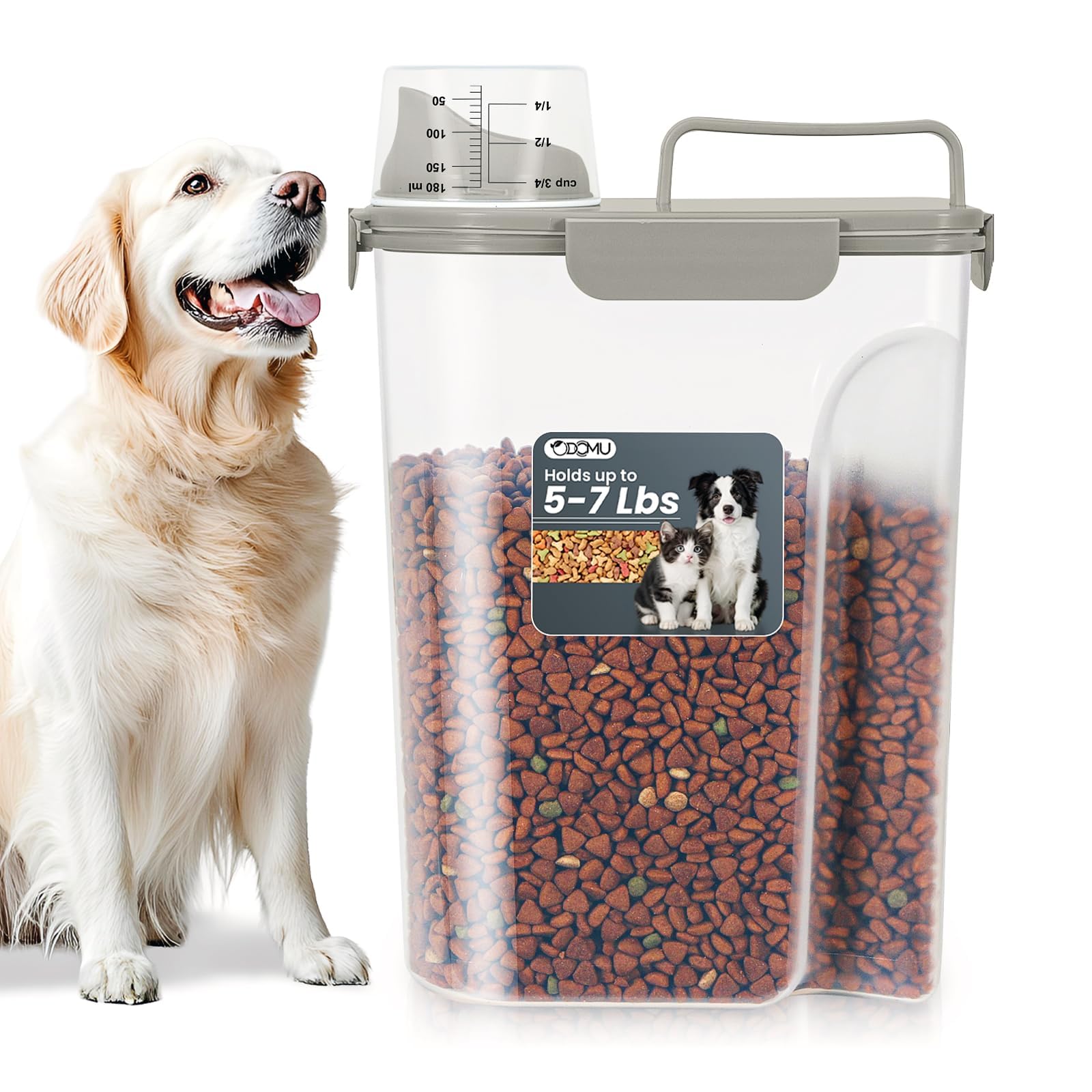 Amazon.com: ODOMU Dog Cat Food Storage Container with Cup (Dark