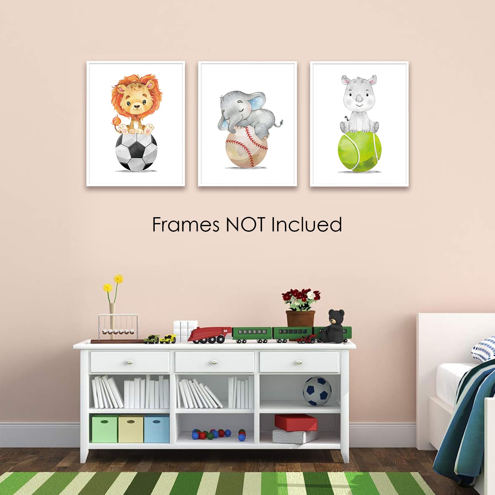 Banderín Decorativo ArtisaEura - Diseño Oso Béisbol Para Habitación Infantil
