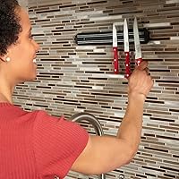 Vista 6 de Home Basics Portacuchillos magnético de acero inoxidable, negro (1)