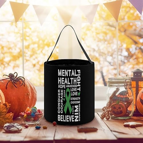 Miniatura 5 de En mayo, llevamos el mes de concientización sobre la salud mental de Halloween, cesta de dulces para niños, fiesta de Halloween, decoración del hogar