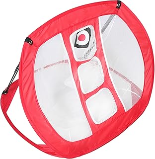 Golf Chipping Net Golf Practice Net Fiber Golf Chipping Net Golf Training Net Golf Hitting Aid Net Indoor Outdoor Golfing Target Accessories for Backyard Activity Dad Gift (Red)