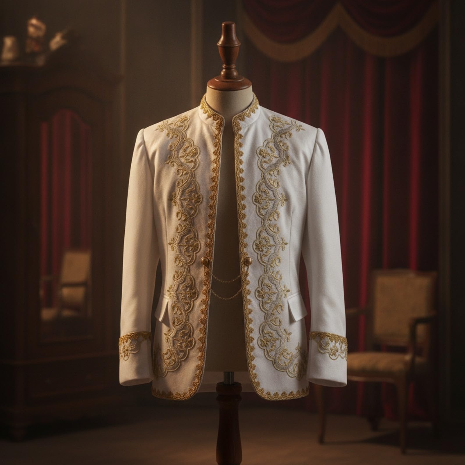 Sharplace Cqueta con Frente Abierto Elegante | Hombros Estructurados, Cqueta Formal, Elegante, Ropa, para Cosplay, Escena, Cosplayers, Actores, XXL