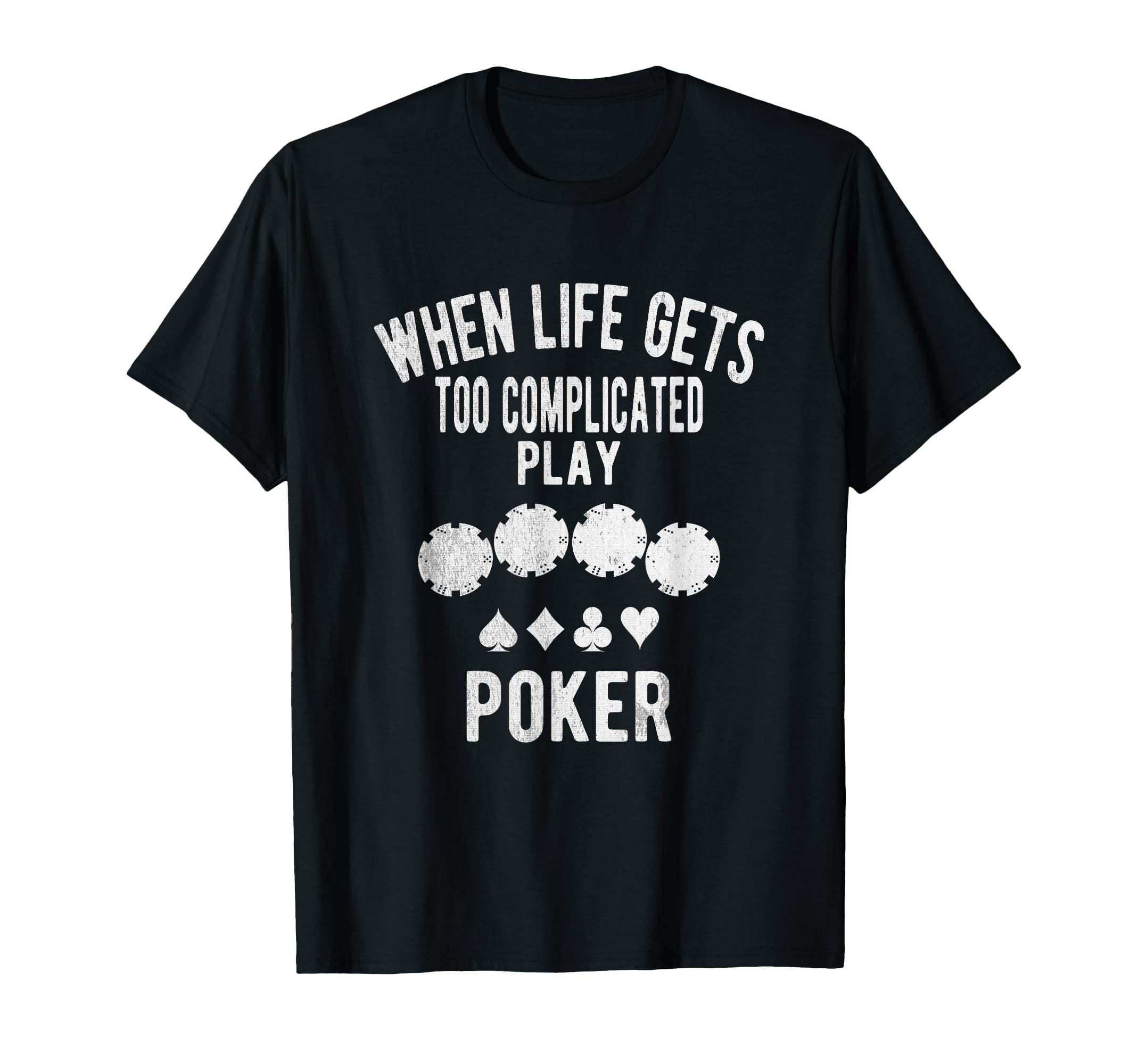 Unique Funny Poker Themed T-Shirt, Black