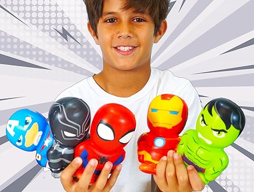 Miniatura 2 de JA-RU Marvel Avengers - Pelota grande de espuma antiestrés de 5.5 pulgadas (1 superhéroe squishies) Iron Man, Capitán América, Hulk, juguete de