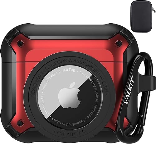 Valkit Funda compatible con Airpods 3 y funda AirTags, 2 en 1, funda protectora resistente para Airpods de 3 generación para hombres y mujeres, con