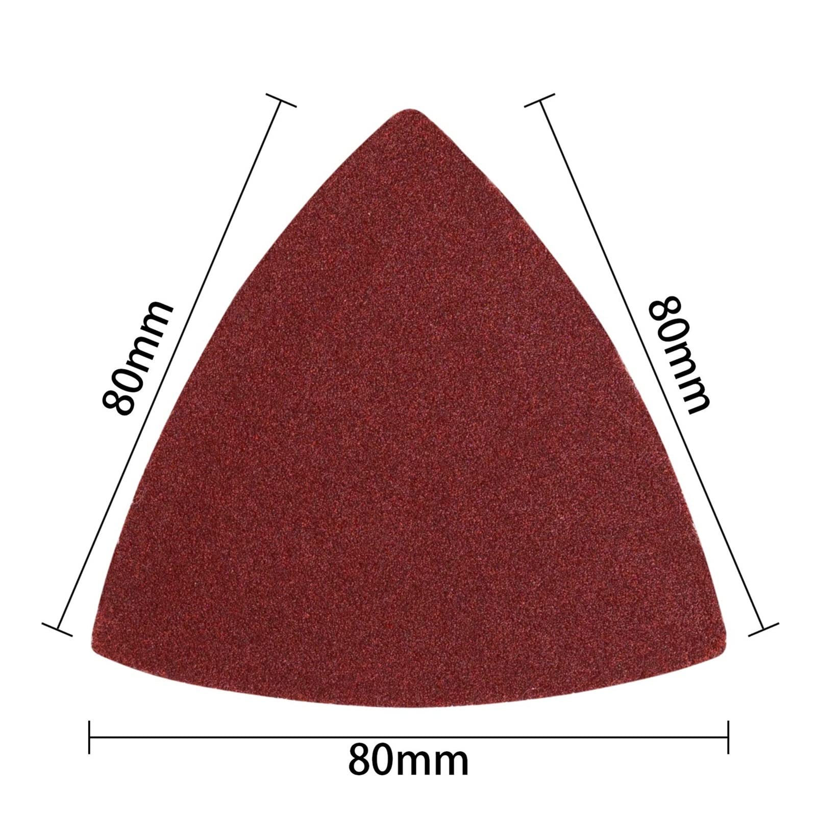 Papel de lija abrasivo ZSBLXHHJD Paquete de 90 80 * 8 0mm Almohadillas de lijado vibratorias triangulares 3-1/8 pulgadas Multi-Tool Gancho y anillo Rueda de lijado for torneado de madera