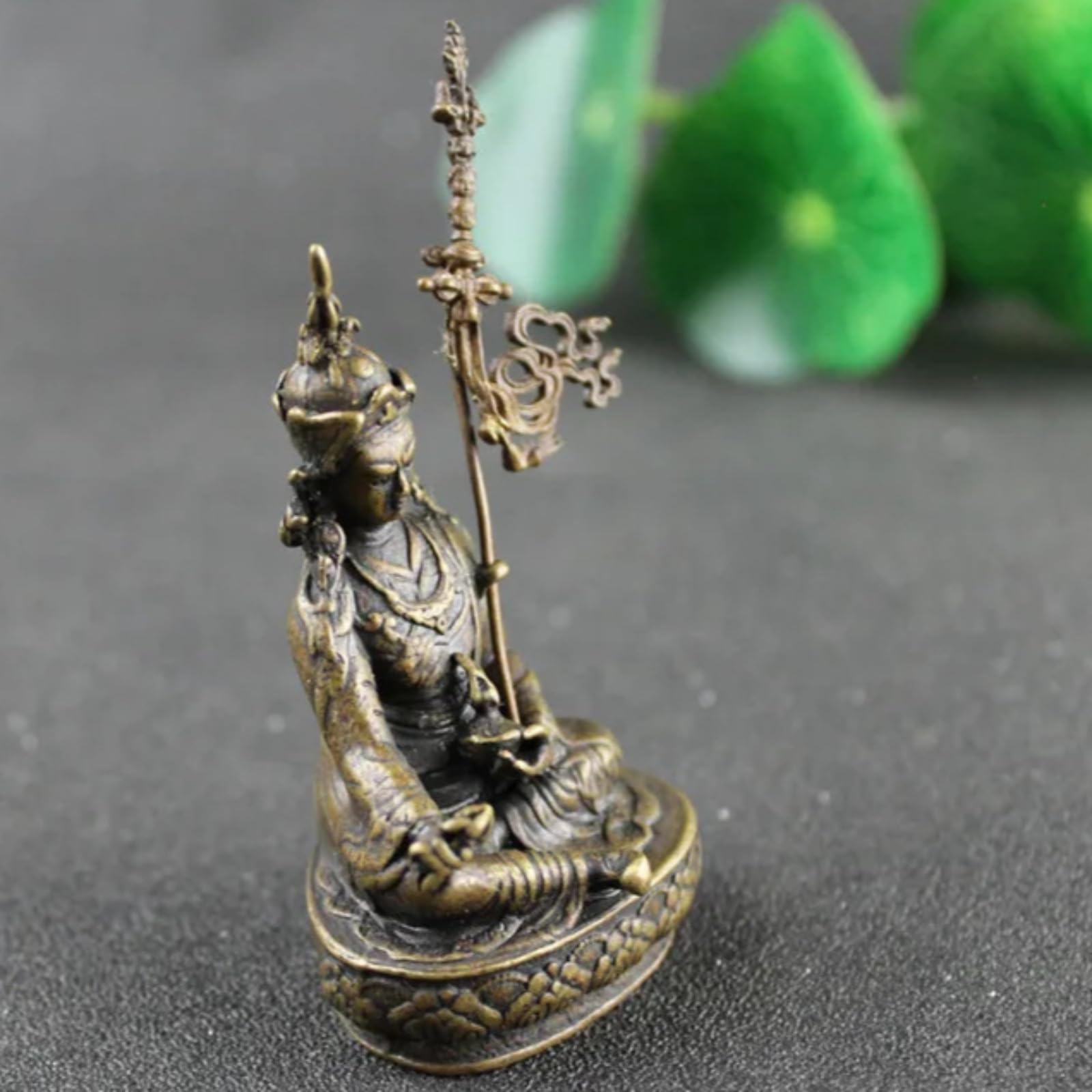 Statua di Buddha di loto in rame, 7,3 cm, decorazione da tavolo per casa e ufficio