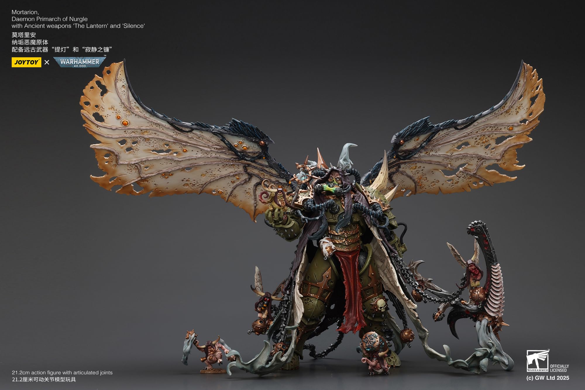 Amazon.com: JOYTOY Warhammer 40k Death Guard Mortarion 1/18 Action