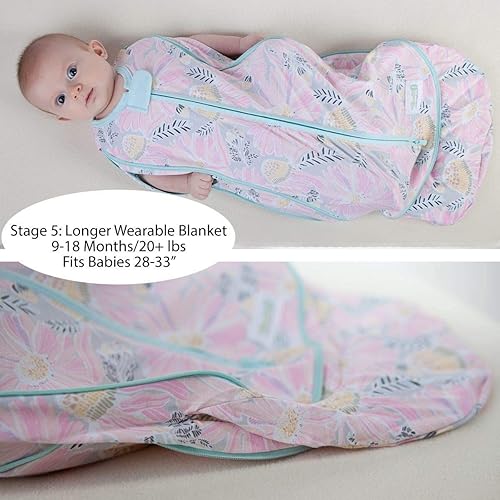 Miniatura 6 de Woombie Grow with Me - Saco de dormir y manta para dormir, diseño de cisne princesa