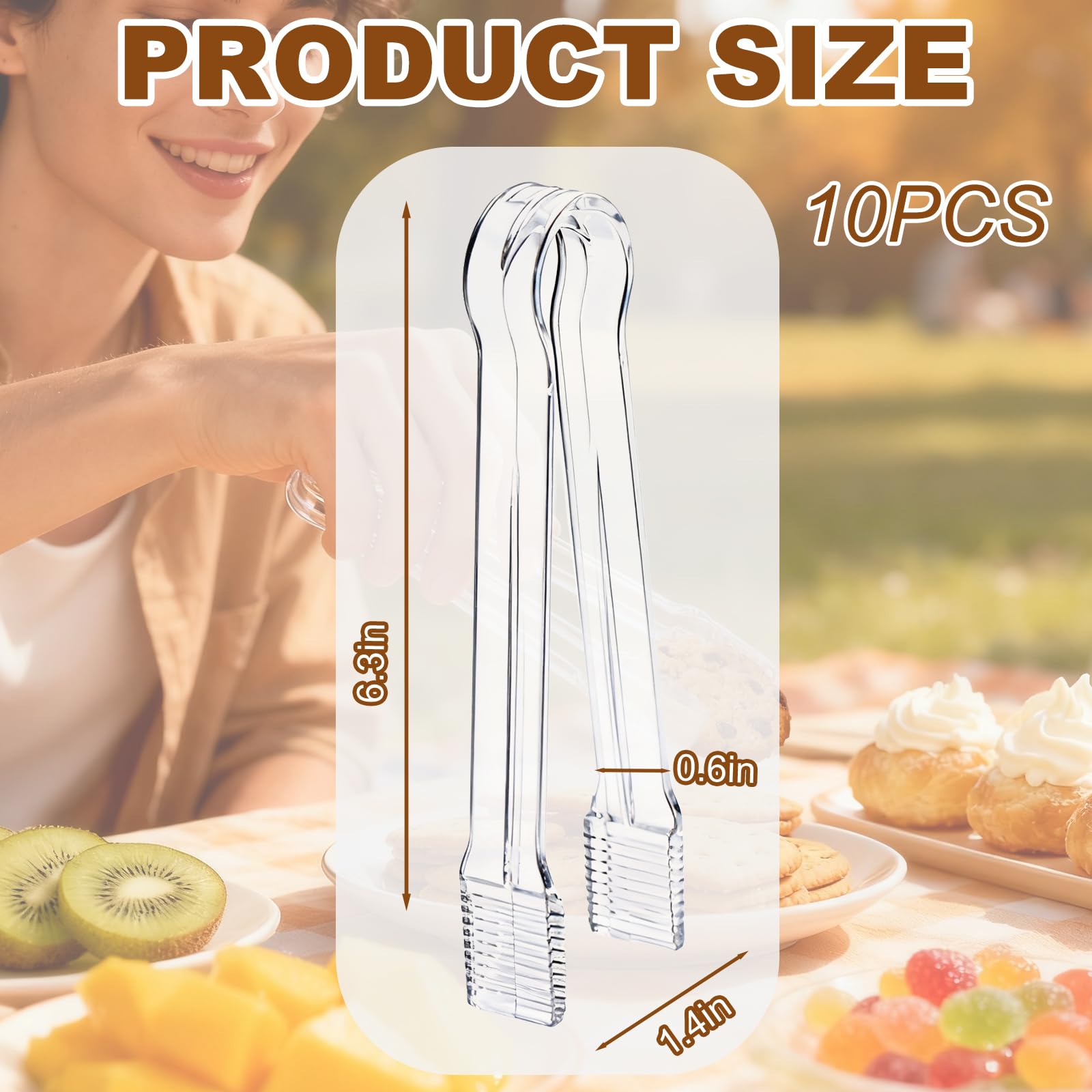 Disposable Serving Tongs - 10 Pack -2 Disposable Serving Tongs - 10 Pack -2