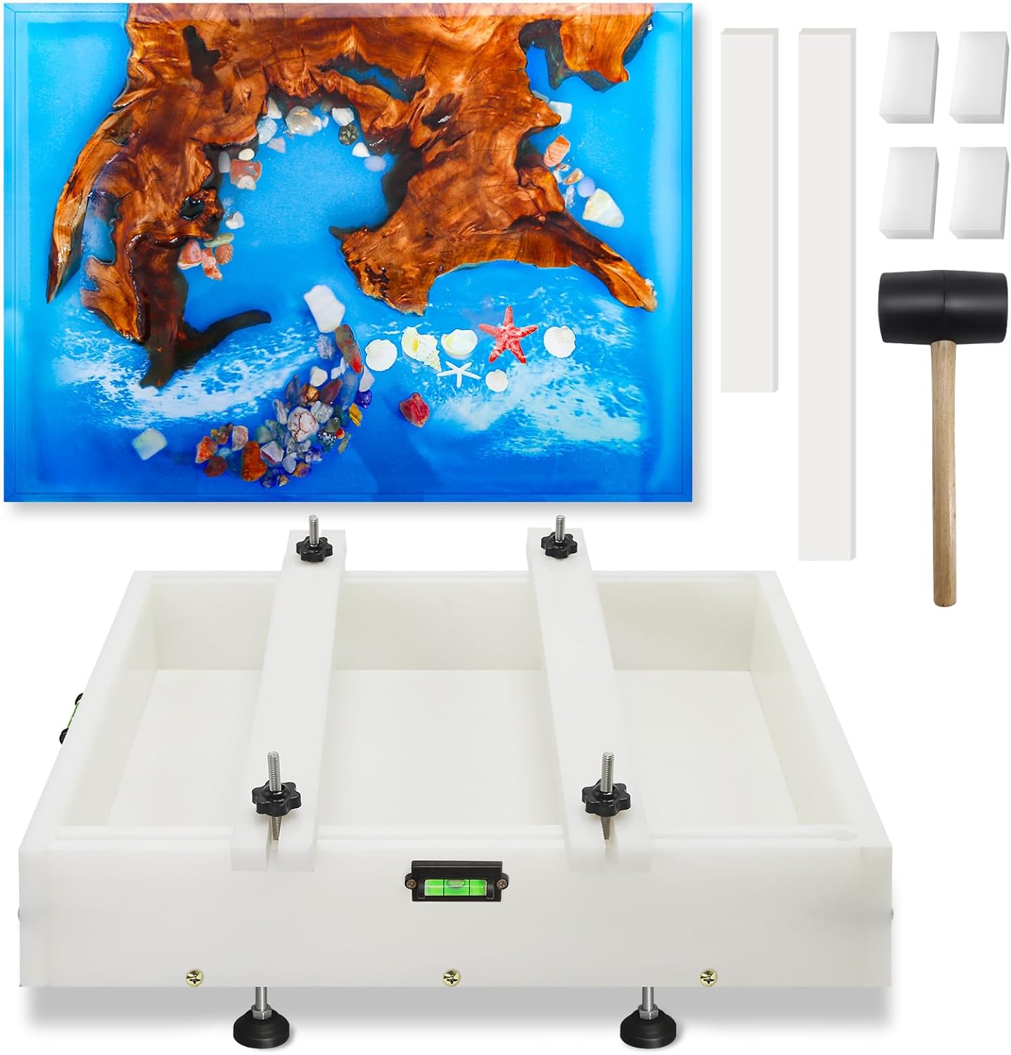 Large Resin Table Molds for Epoxy Resin 16"x12"x2.6" Inch,Reusable Epoxy Resin Molds for Coffee Table,River Table,Tray,Cutting Board,Home Decoration