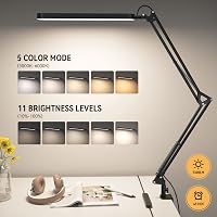 SKYLEO LED Asztali Lámpa Csiptetős 1300 Lm 5 Szín 11 Fényerő Fekete 2