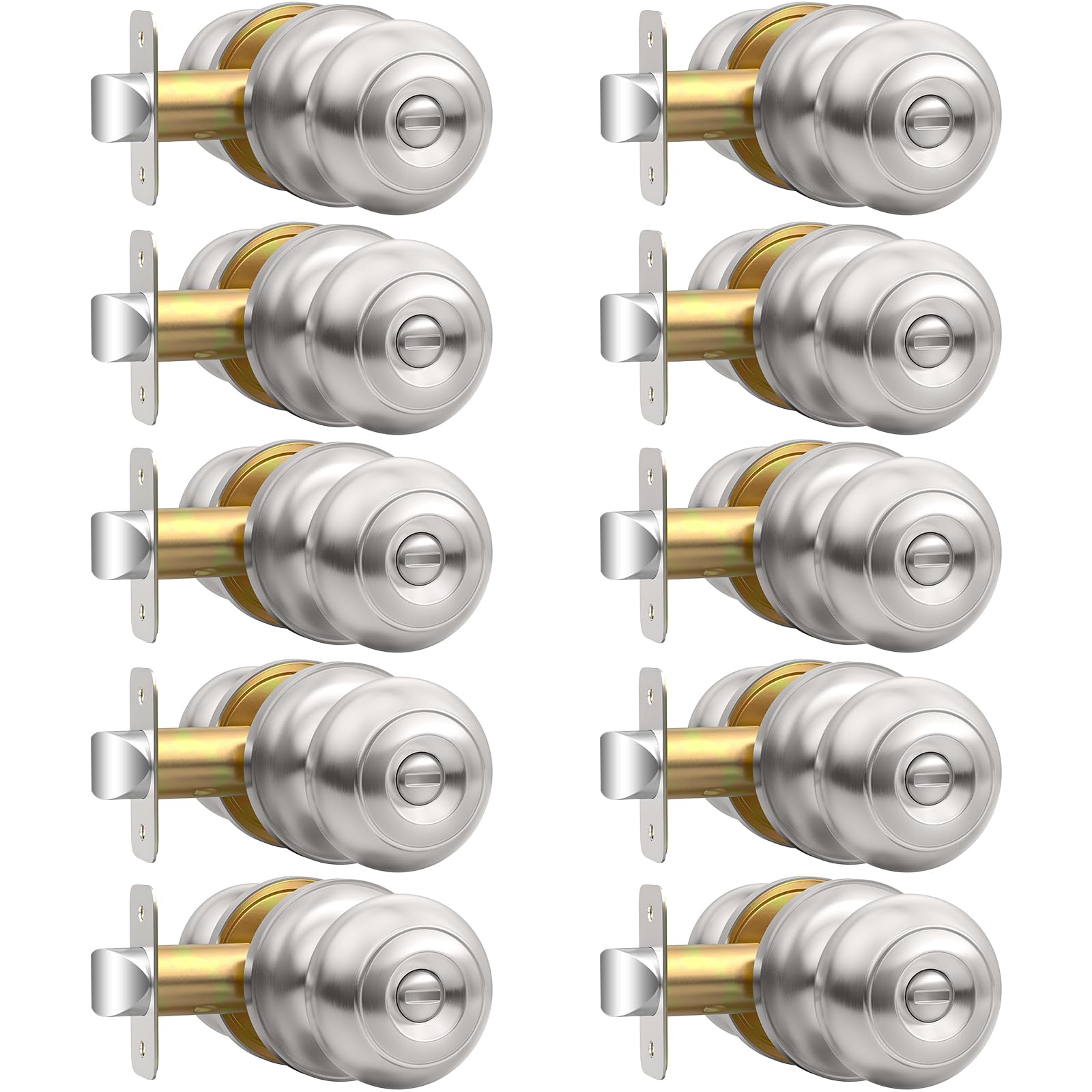 Privacy Door Knobs - Keyless Security 6 Pack -7