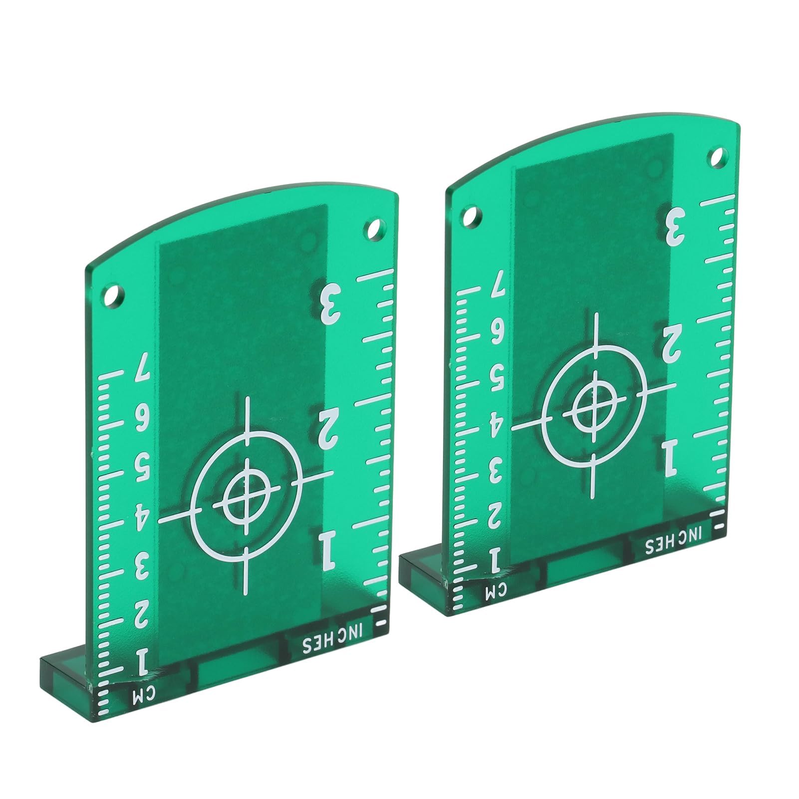 2Pcs Magnetic Laser Targets for Green, Cross Line Laser Level Card Plate with Double Scale for Floor Levelling and Wall Alignment
