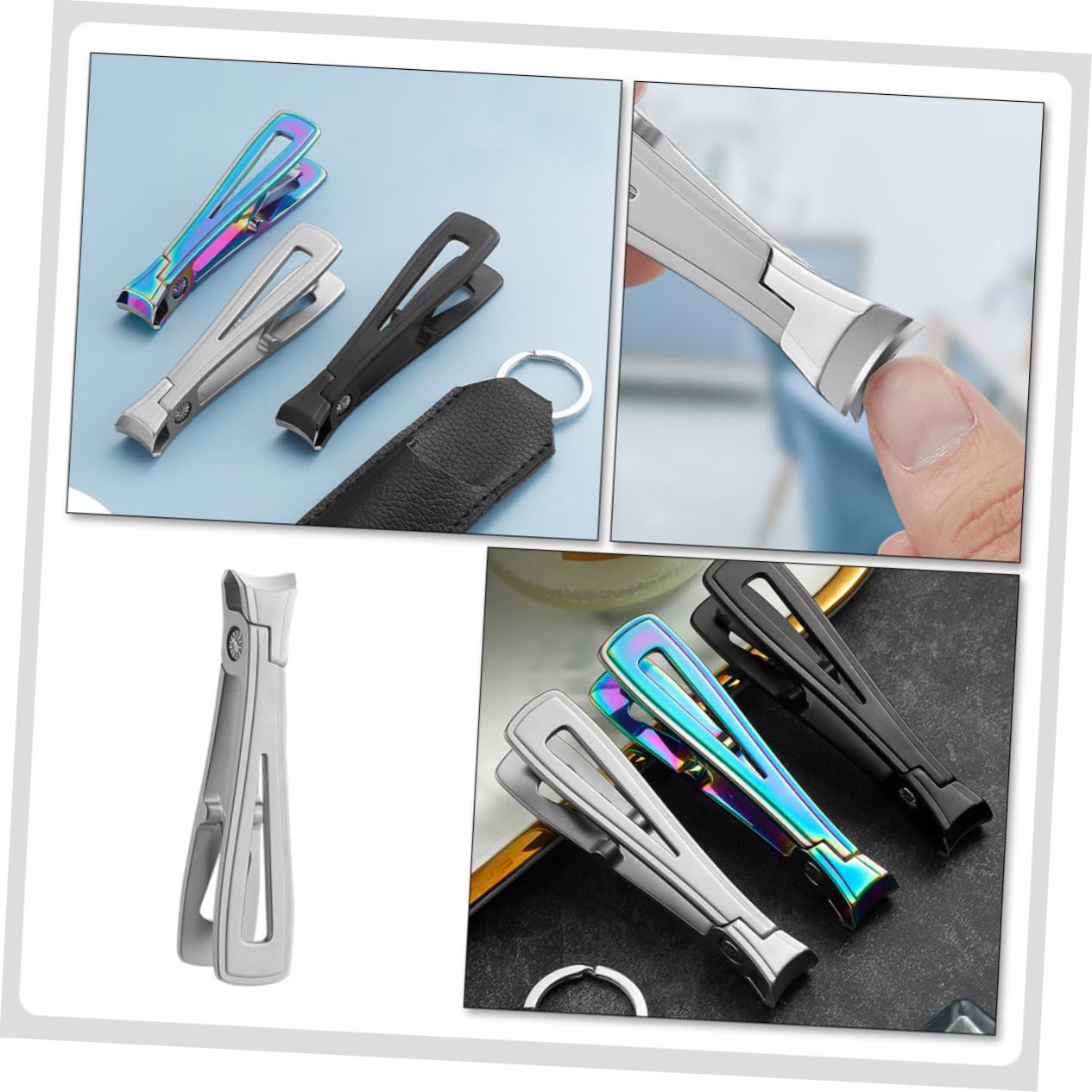 Healeved 5stücke Edelstahl Nagelknipser Für Dicke Nägel Hochwertiger Fingernagel Cutter Mit Breiter Kieferöffnung Für Präzise Maniküre Und Pediküre Langlebig Und Rostfrei Für Damen
