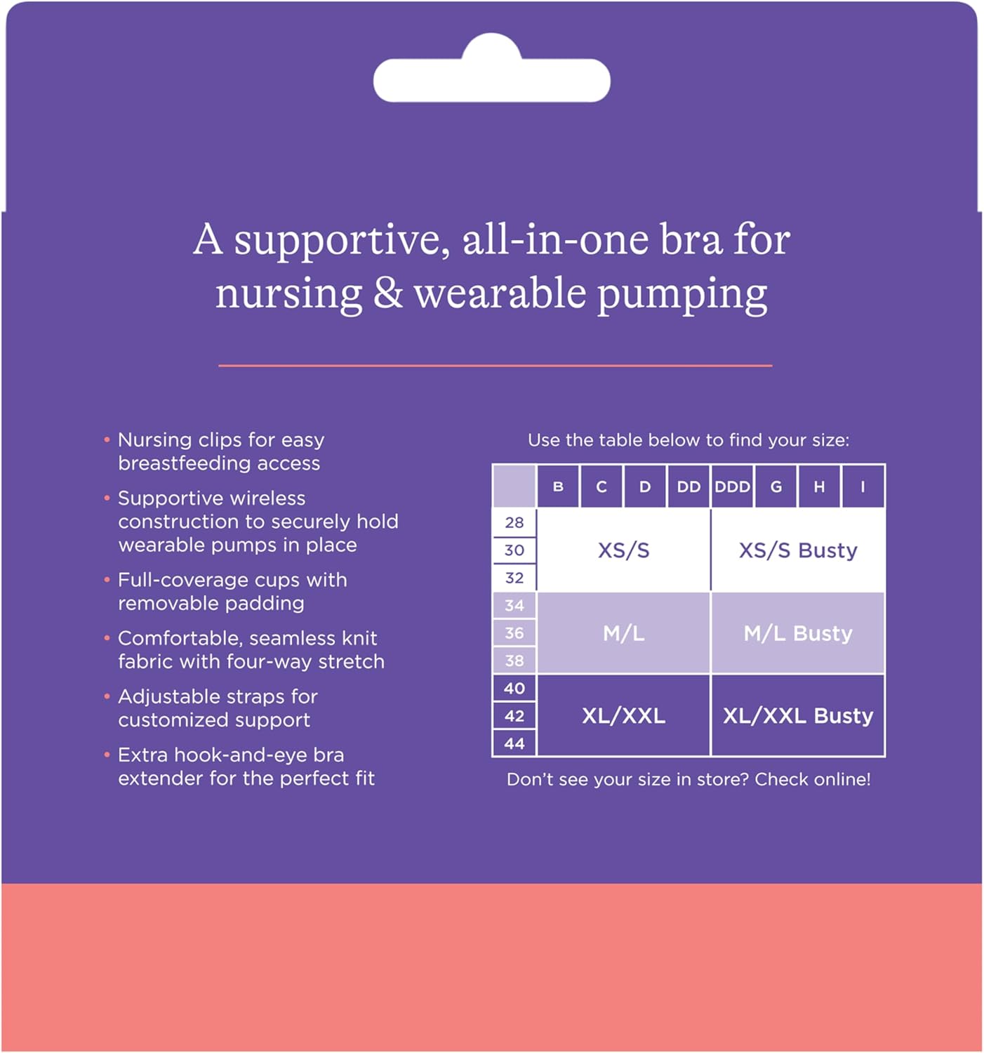 Lansinoh Kindred Bravely Nursing Bra for Breastfeeding, Comfortable & Supportive, Sizes Fit from 28B - 44I - Image 8