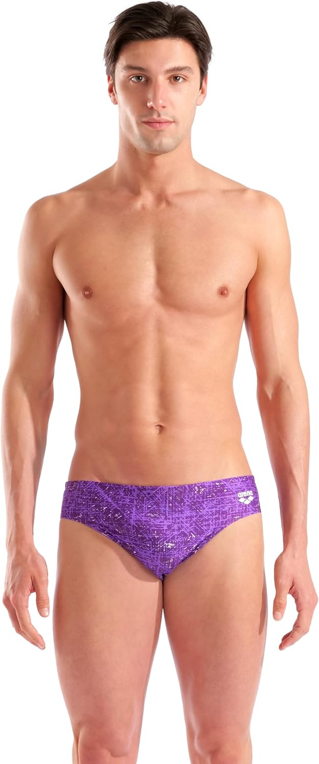 Arena Men's Arena Performance Men's Ribbed Swim Brief Sports Swimwear Training Bathing Suit