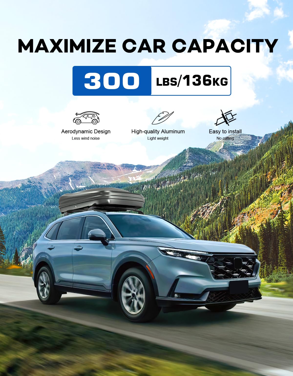 Amazon | ルーフラッククロスバー 2023-2026 ホンダ CRV CR-V & CRV