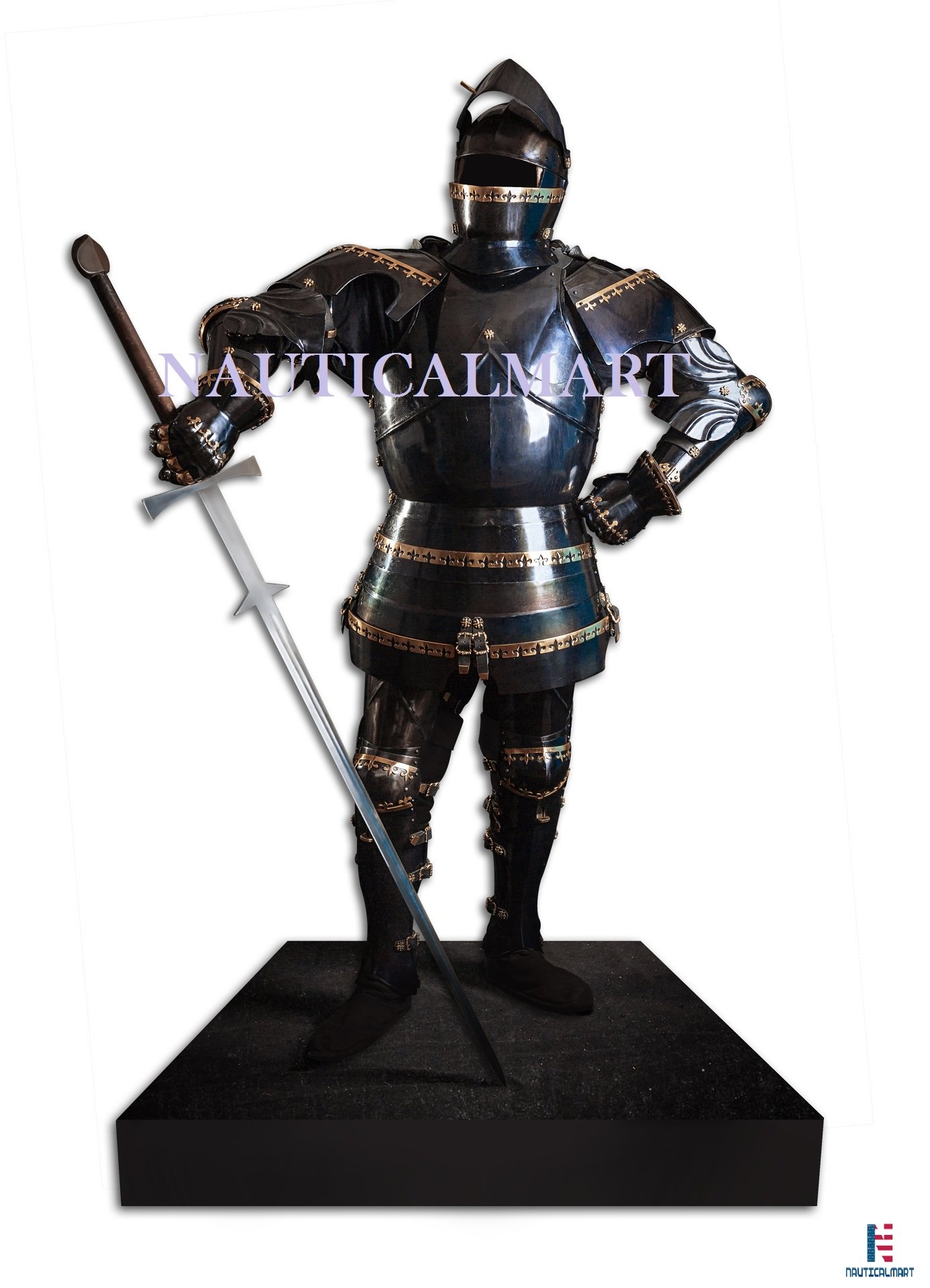 Medieval Knight Suit of Armor 15th Century Combat Body Armour LARP Reenactment Halloween Costume