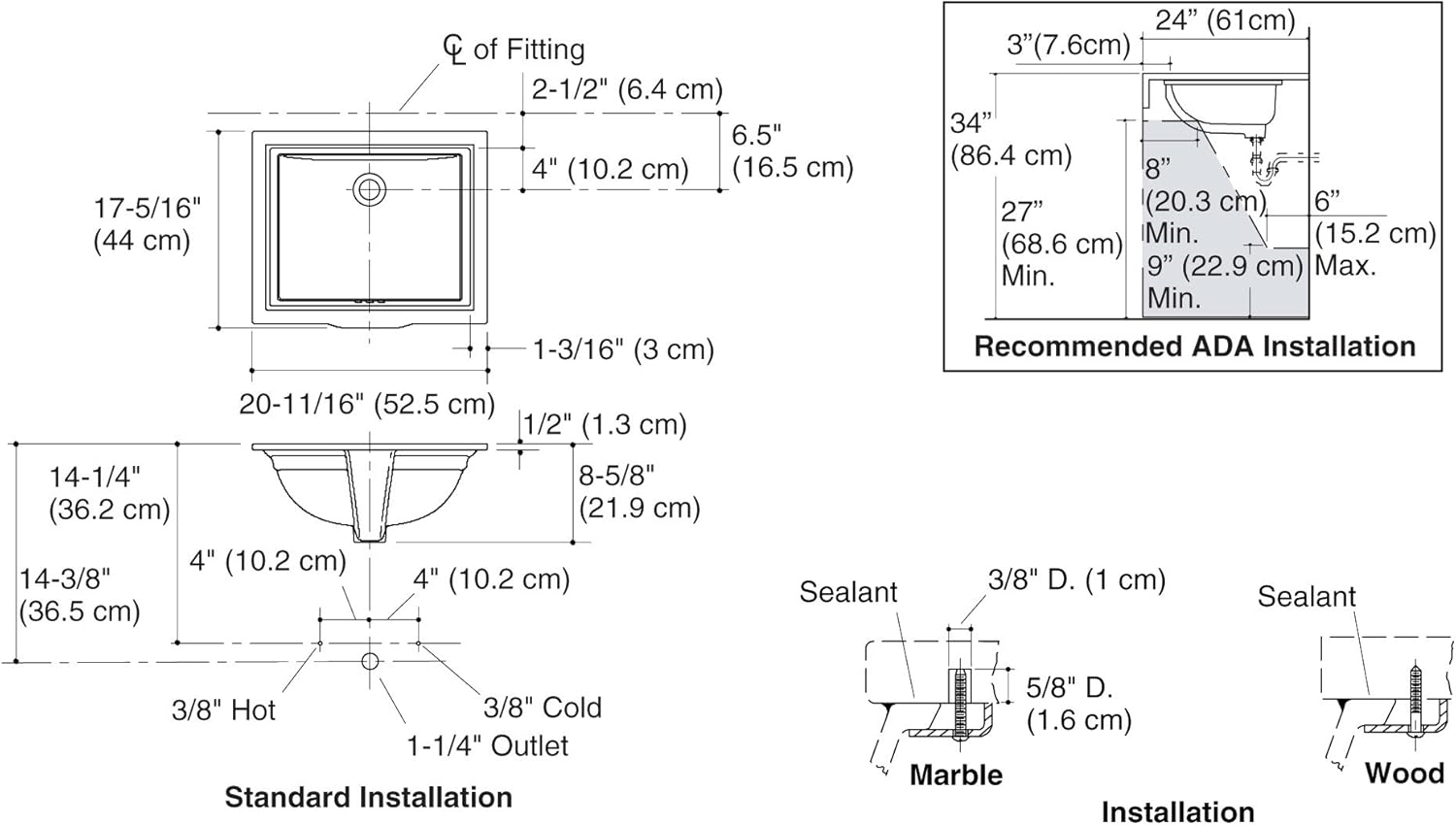 KOHLER Memoirs Undercounter Lavatory