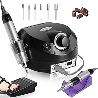 Acrylic Nail Drill Nail Buffer Electric Acrylic Nail File E Filer for Nails Electric File Professional Nail Drill E Nail File for Acrylic Nail Acrylic Nails Kit with Drill Bits and Sanding Bands