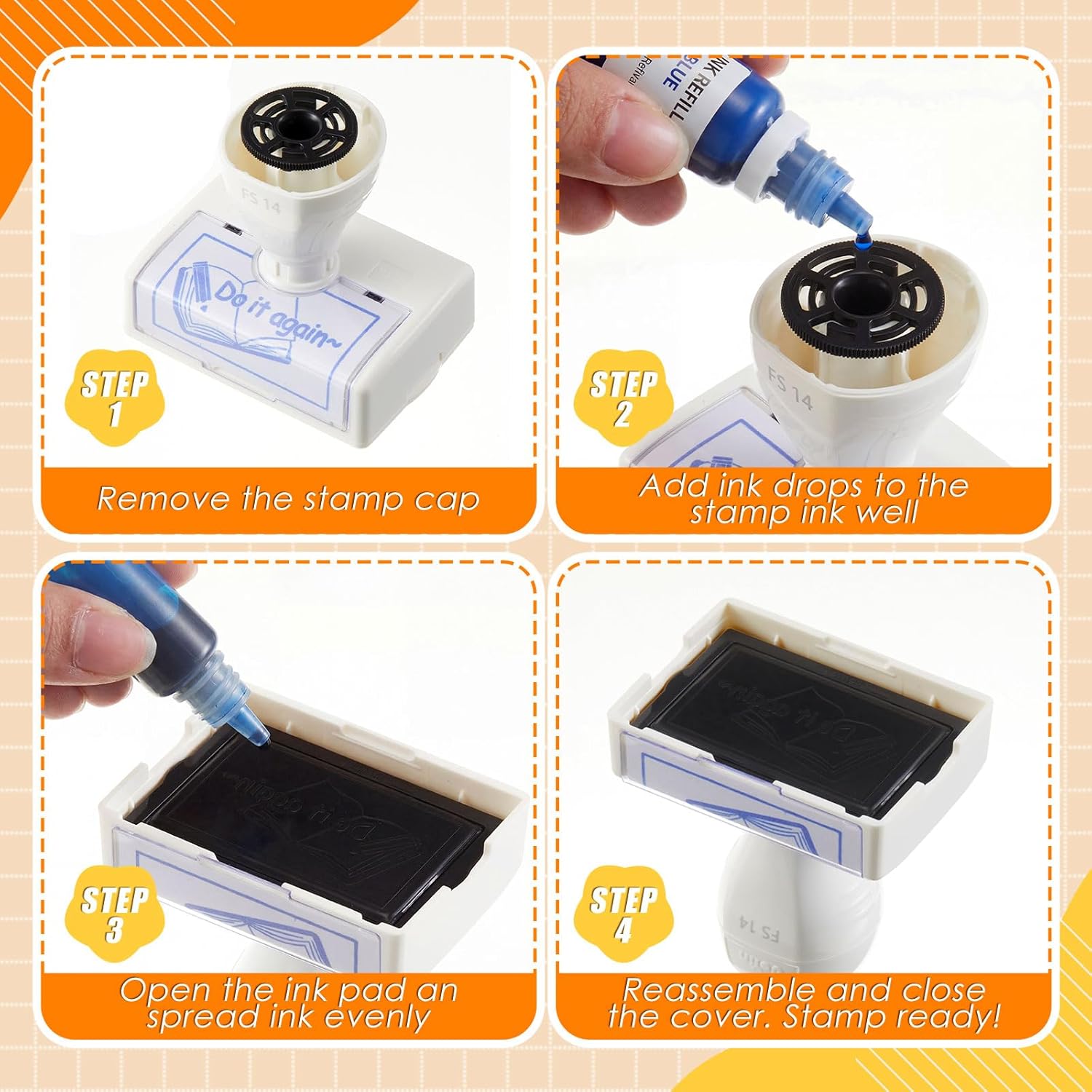 Feifeiya 6 Pcs Teacher Stamps for Grading Self Inking Checkbox Grading Refillable Completed Learning Classroom Stamps, Teacher Gifts for Back to School Student Homework Supplies (Positive Style)