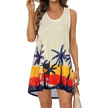 elescat Womens Swimsuit Cover Up Summer Sleeveless T Shirt Beach Dress Tank Bikini Coverups 2026