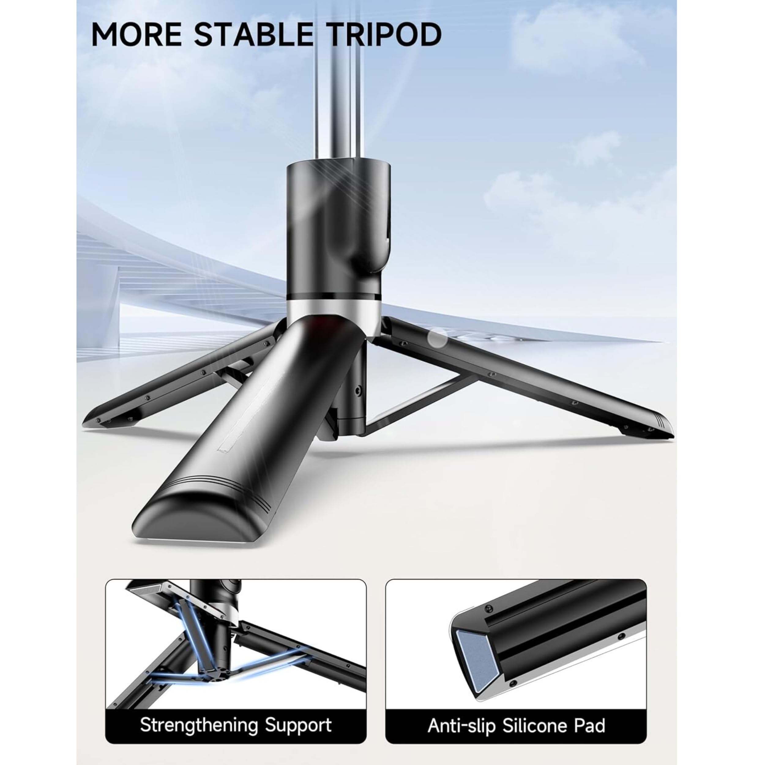 TARAVEE, Long Selfie Stick with Tripod Stand, Aluminum 71inch/180cm, 360° Degree Rotation Selfie Stick Tripod,for iPhone, Blutooth Remote,& LED Fill Light, for Camera Gopro for Vlogging,YouTube 2