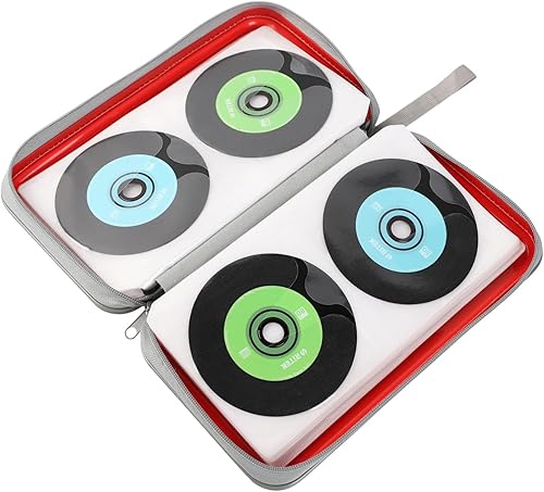 Miniatura 3 de Alavisxf xx - Funda para CD, plástico duro, capacidad para 96, soporte para CD y DVD, funda de almacenamiento portátil, con cremallera, organizador