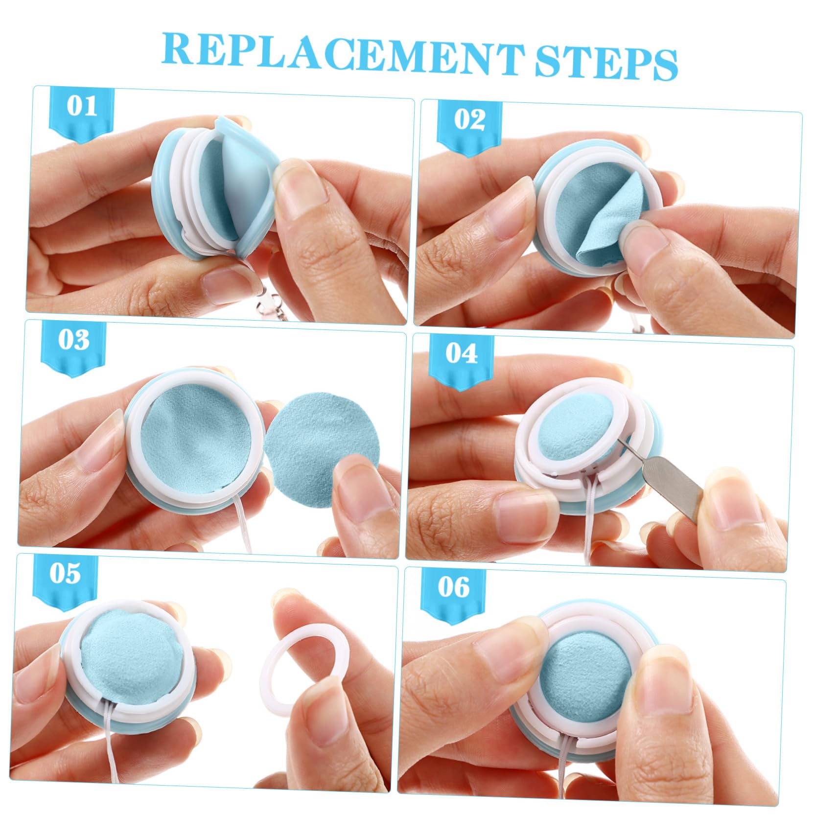 Macaron de Nettoyage D'écran 4 Pièces Silicone PP pour Lentilles