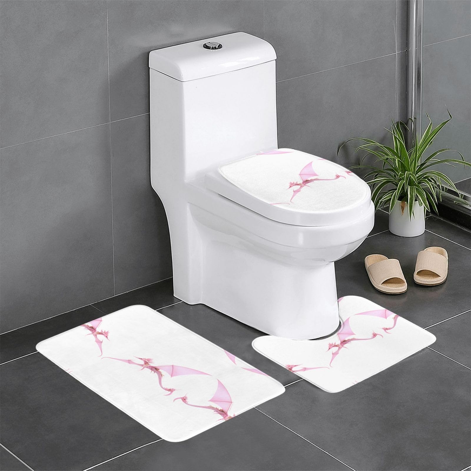 Tapis ovale et rectangulaire pour toilettes et salle de bain