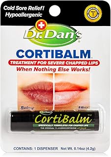 Dr. Dan's Cortibalm - 1 Pack - for Dry Cracked Lips - Healing Lip Balm for Severely Chapped Lips - Designed for Men, Women and Children