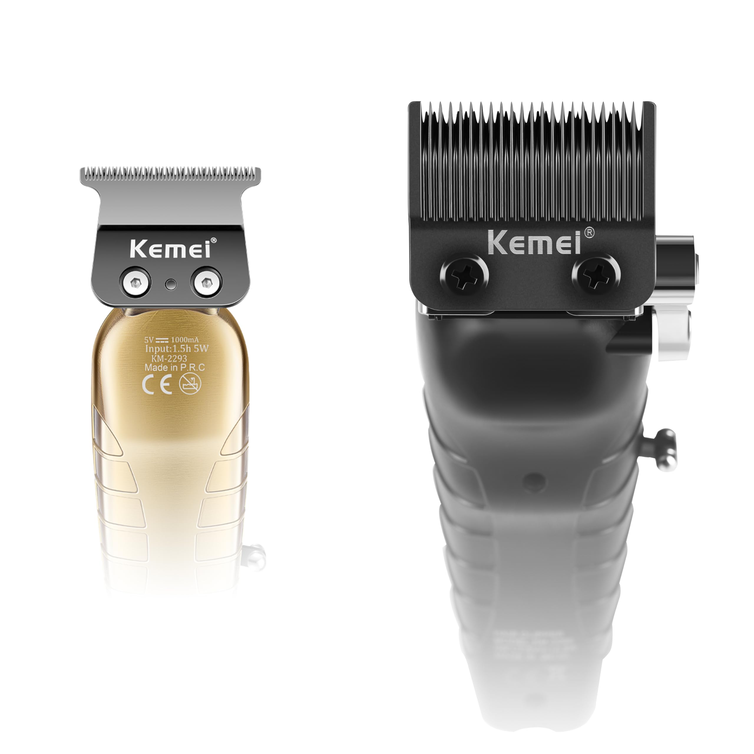 KEME Ihaarschneidemaschine und Barttrimmer Set profi, Barbierschere zum Haareschneiden, Elektrische Trimmer für Männer, T Blade Grooming Kit mit 11 Führungskämmen für die Familie