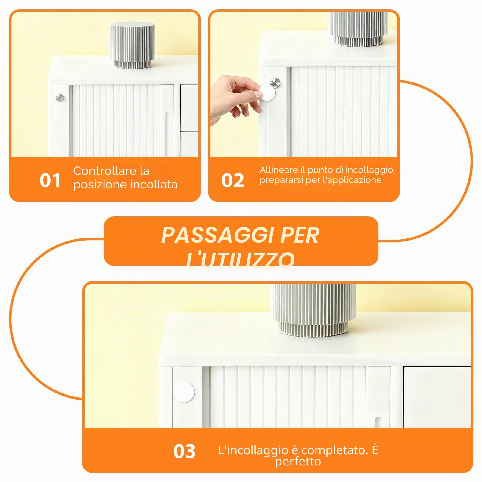 354 Copriviti Autoadesive Bianche, Ø 12 mm/15 mm/21 mm/30 mm/50 mm, Tappi Impermeabili per Mobili, Armadi da Parete Scrivania Cassetto Tavolo Diametro