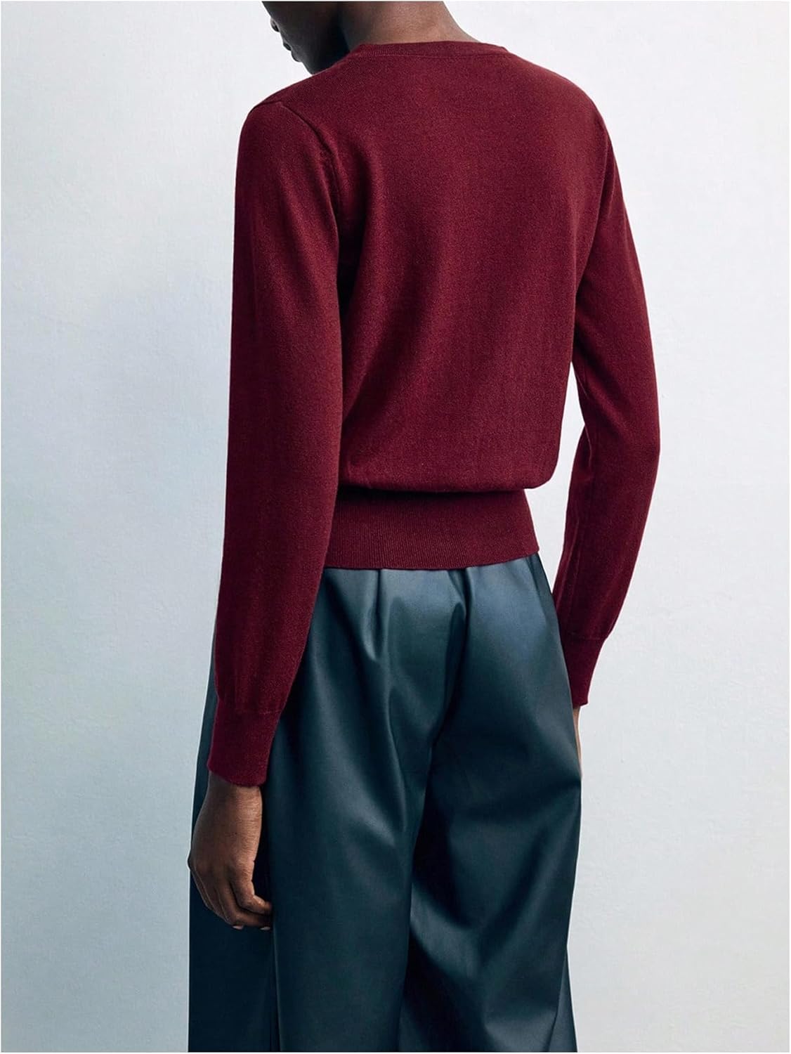 GORGLITTER Women's Wool Button Up Lightweight Cardigan Long Sleeve Business Casual Sweaters Old Money Fall Clothes - Image 2