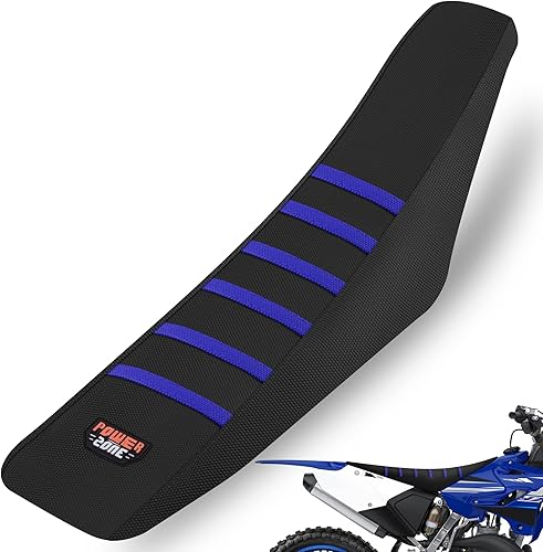 Universal Funda de Asiento para Moto de Cross - Fundas de Asiento de Goma Suave Acanalada para Motocross Enduro Azul