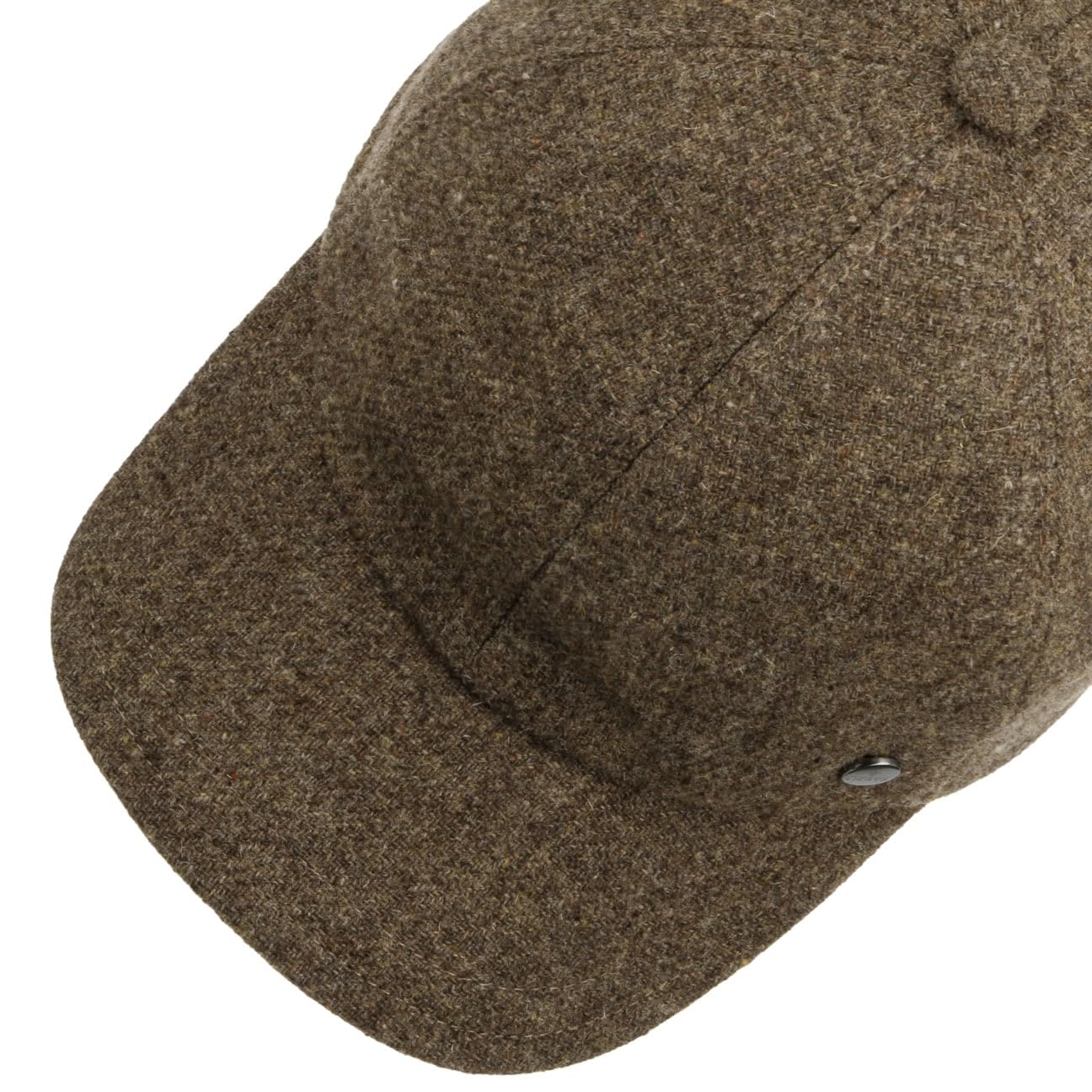 LIERYS Shetland Wool Basecap Einfarbig Verstellbar Herren Herbst Winter Made in Italy