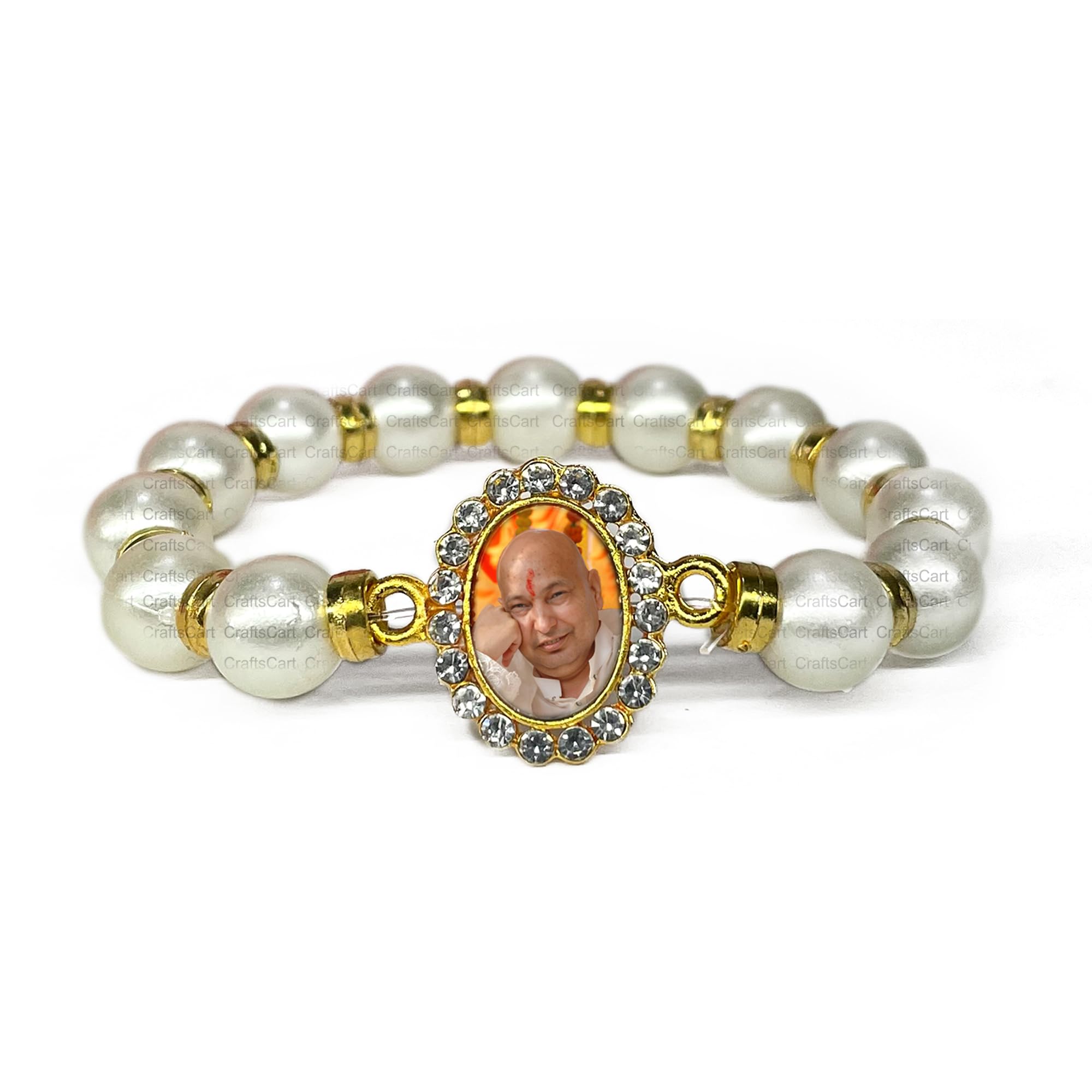 CraftsCart Guruji Maharaj Bracelet | Guru Ji Bracelets | Handmade Stylish White Guruji Gemstone Bracelets for Men/Women/Ladies/Kids (B0BPMYNT9X) Amazon Price History, Amazon Price Tracker