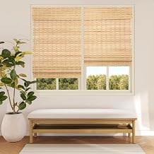 Woven Wood Bamboo Shades, Bamboo Blinds Wood Roman Shades, Pattern 4