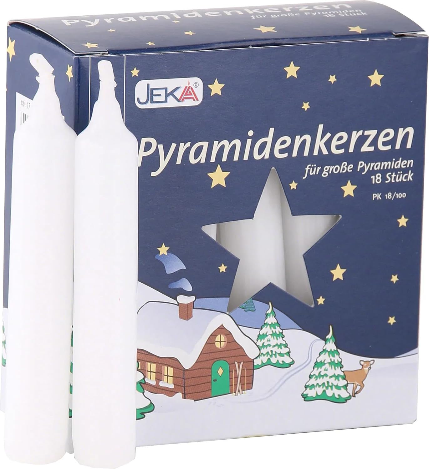Original Pyramid Candles 17x105 mm für Large Pyramiden fine and Hand-Drawn Lang Long Burning time (red)