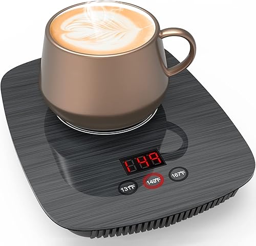 Miniatura 7 de nicelucky Calentador de tazas de café para escritorio con función de calefacción calentador eléctrico de bebidas de 25 vatios con temperatura