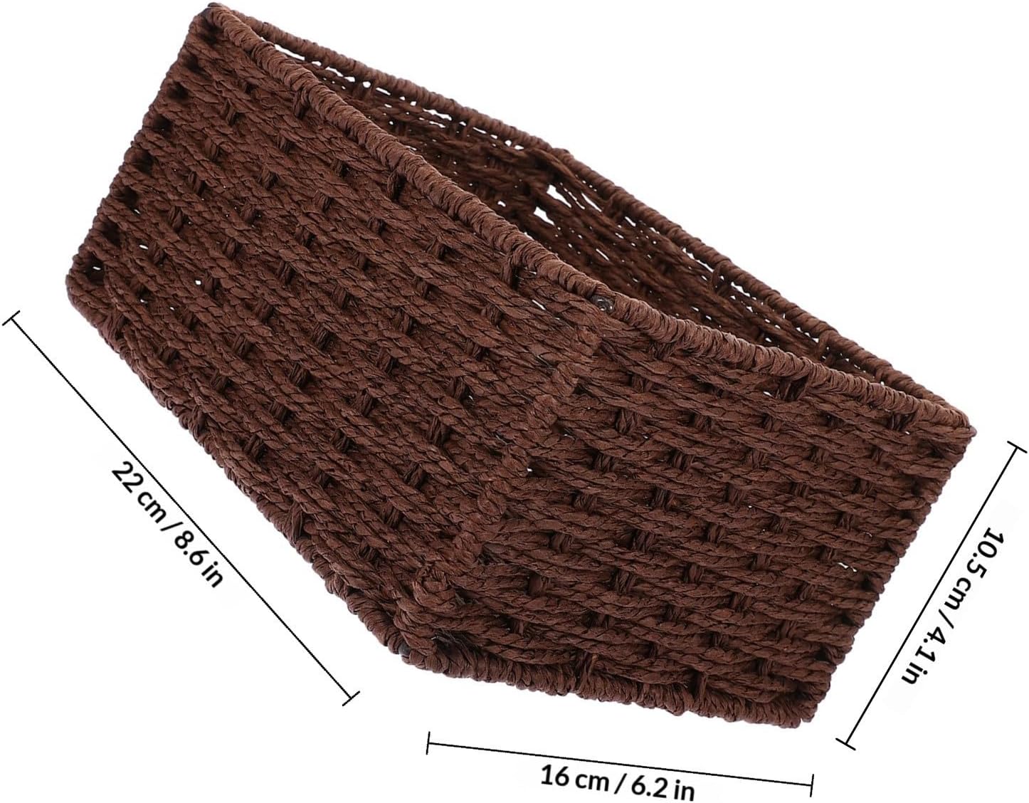 VALICLUD Woven Desktop Basket Desk Organizer for Coffee Tables and Office